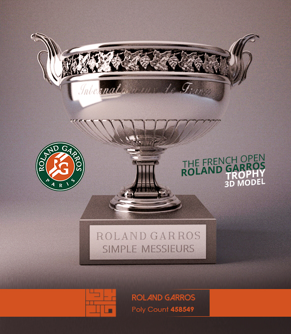  Roland Garros Trophy 3D Model 
