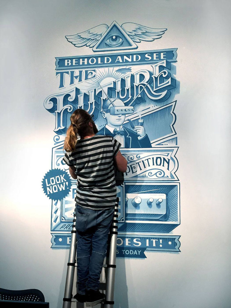 Vintage Advertisement Mural for 72andSunny  